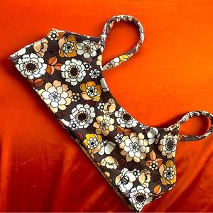 Skatie Retro Floral 70’s Pattern Bikini Top “Mya”